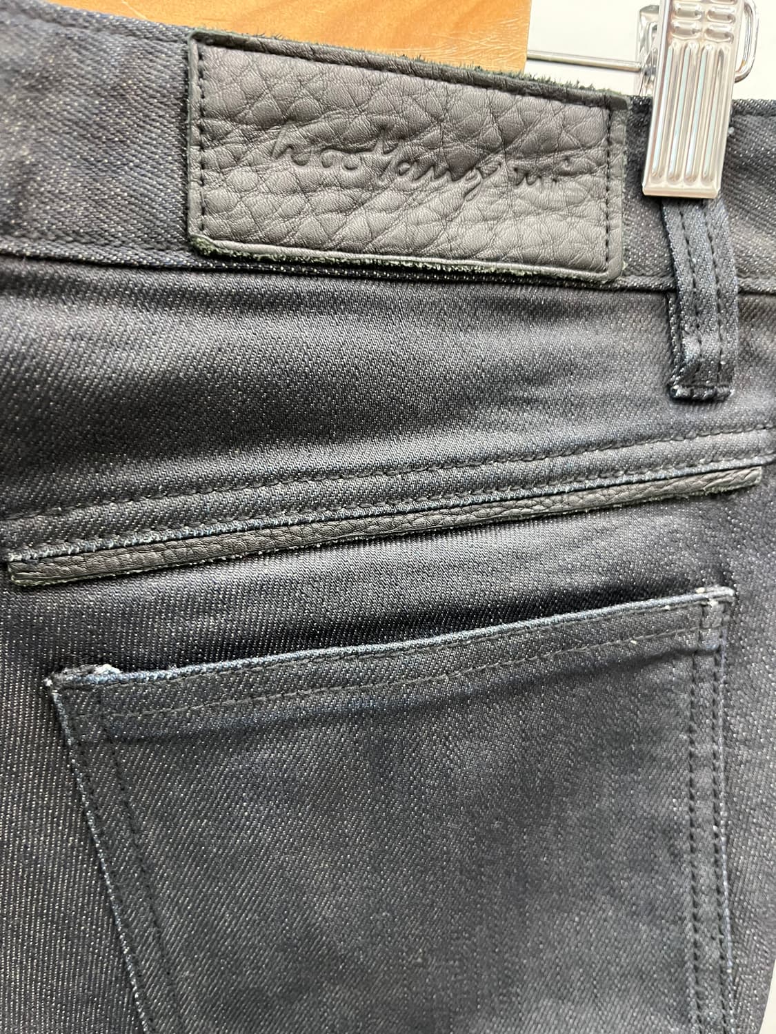 33-34) 우영미 레더배색 코팅진  상품이미지9