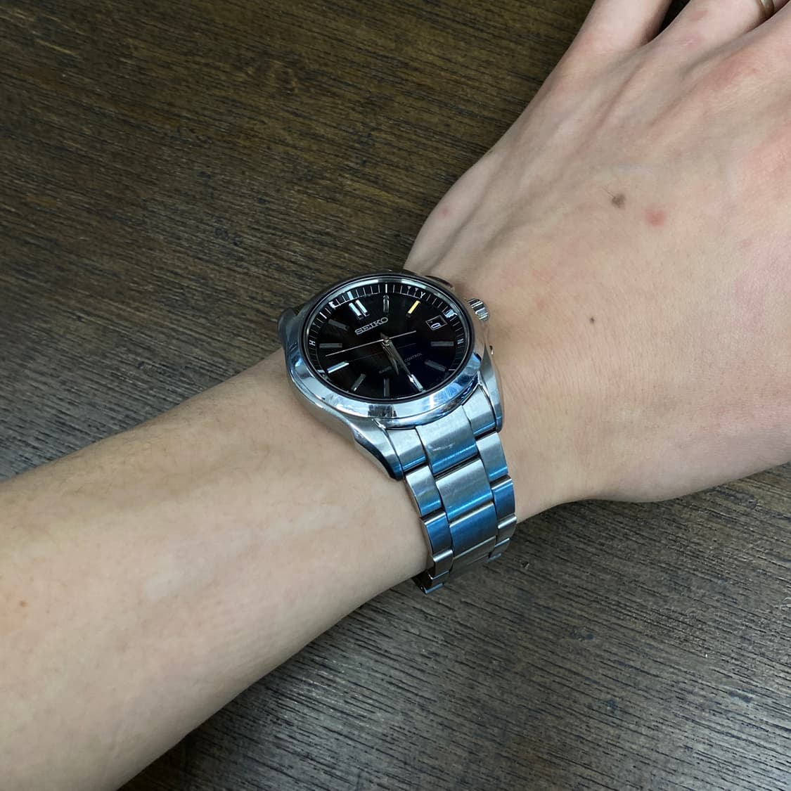 Seiko 세이코 브라이츠 솔라 쿼츠 라디오 은장 메탈 시계 상품이미지7