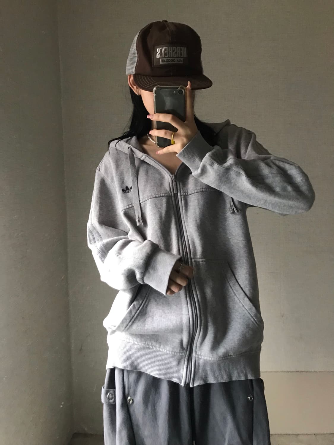 아디다스 그레이 후드집업 상품이미지5