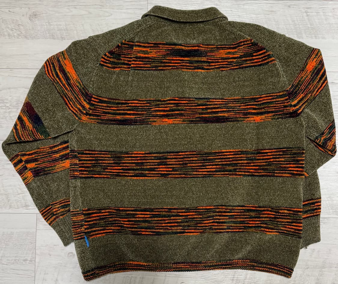 디스이즈네버댓 x 그레이트풀 데드 라이트닝 벨벳 니트 폴로 카키 상품이미지2