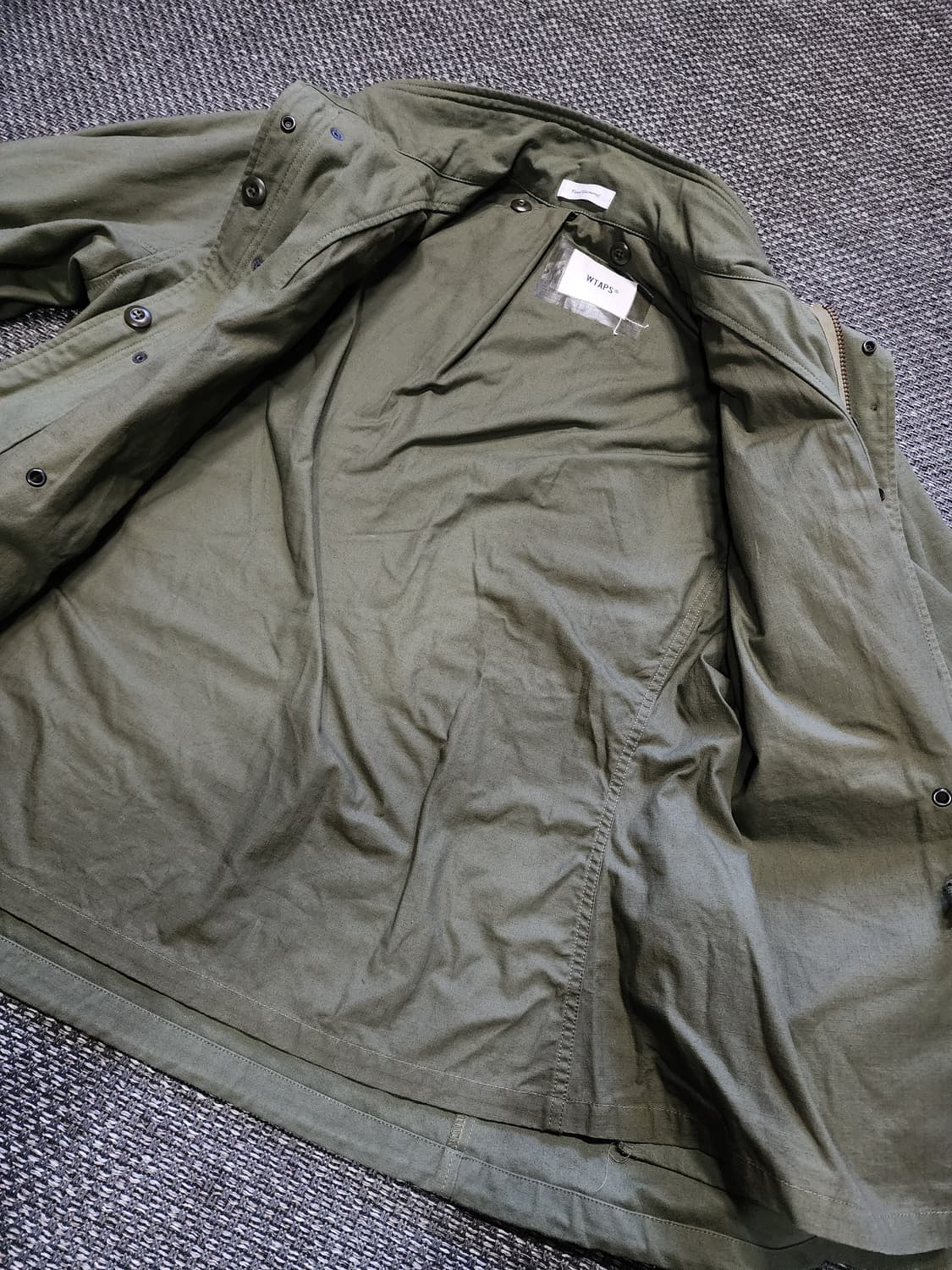 더블탭스 야상 M65 필드 자켓 카키  2사이즈  상품이미지6