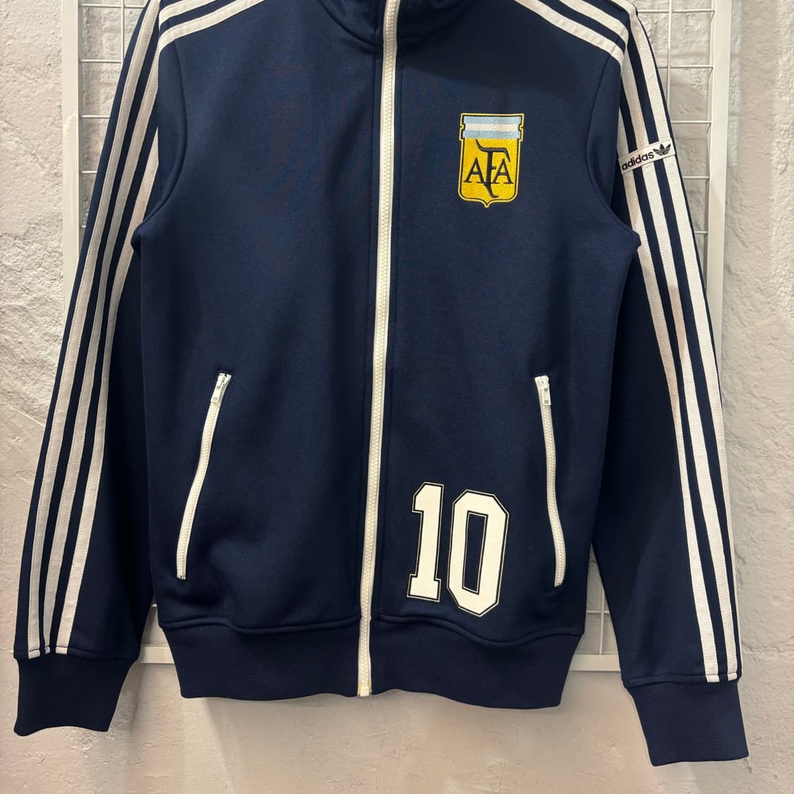 아디다스 아르헨티나 메시 네이비 트랙탑 져지 S 상품이미지4