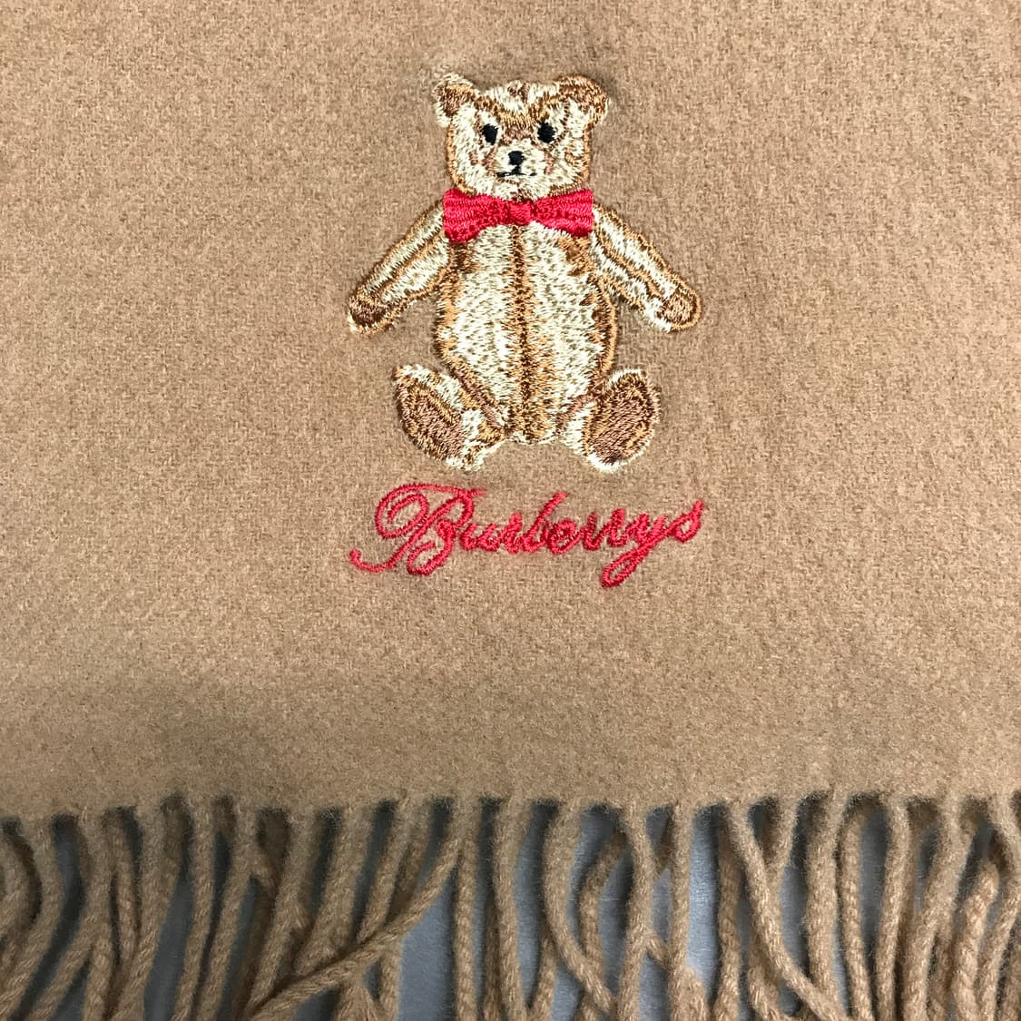 버버리 정품 램스울 베어 머플러 베이지 상품이미지4