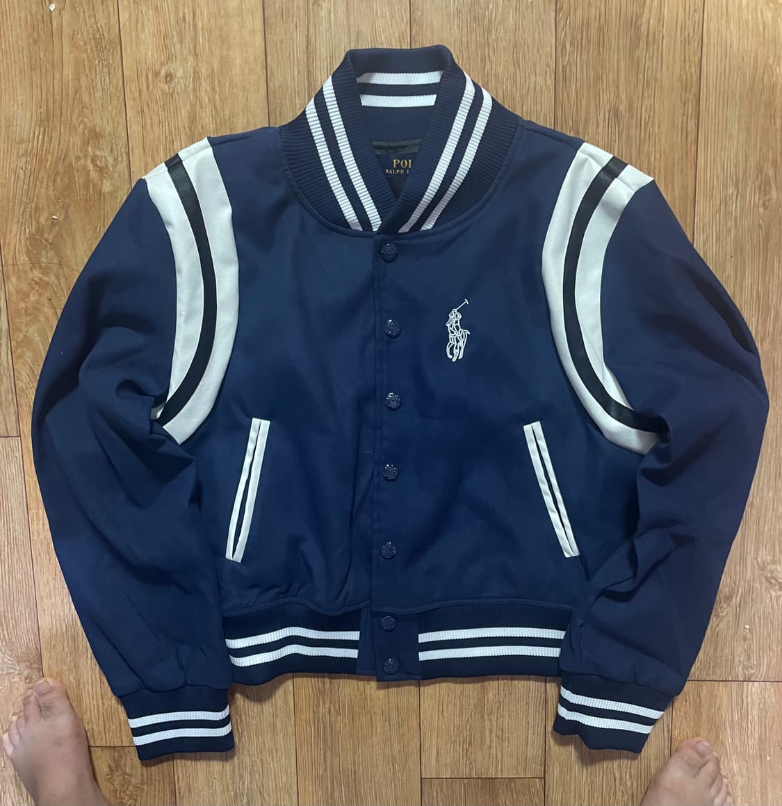택달린 polo 폴로 랄프로렌 네이비 바시티 자켓 야구자켓 상품이미지1