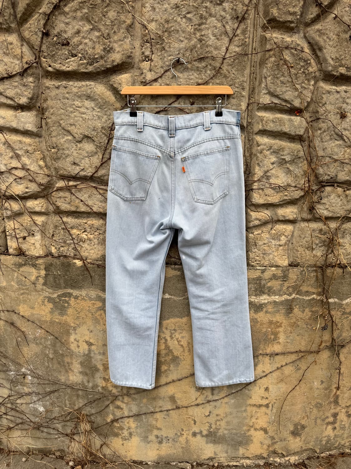70s 리바이스 빈티지 547 하드페이딩 벨바텀 부츠컷 데님 팬츠 상품이미지2
