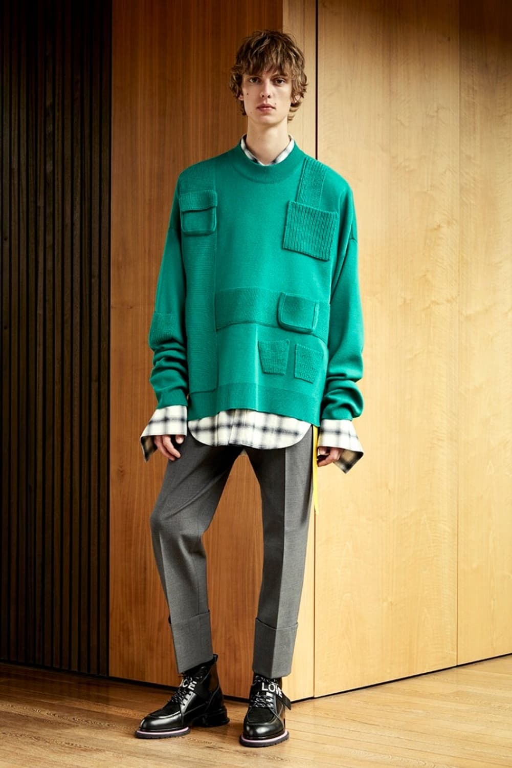 48/ 솔리드옴므 견장 디테일 플란넬 셔츠자켓 상품이미지2