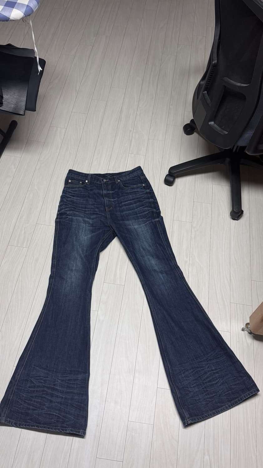 [1]언더마이카 와이드 플레어진 인디고 상품이미지2