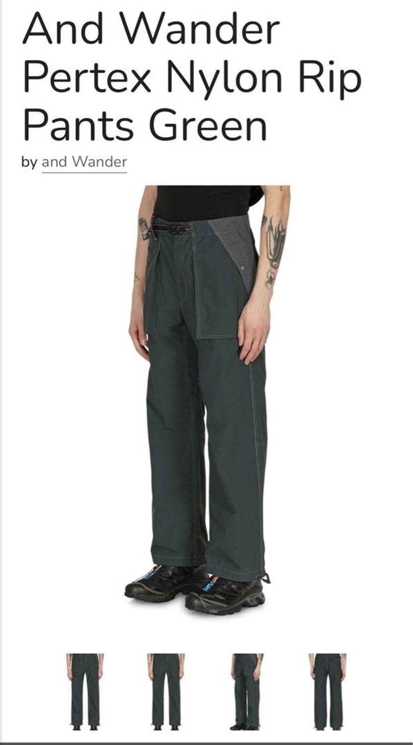 [5] 앤드원더 퍼텍스 나일론 립 팬츠 상품이미지2