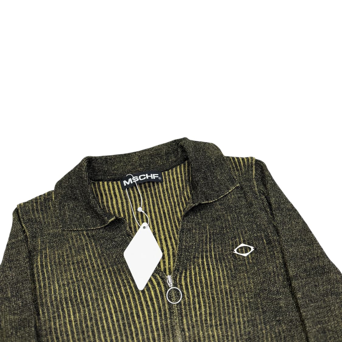 미스치프 니티드 투톤 셔츠 가디건 블랙 옐로우 S 상품이미지2