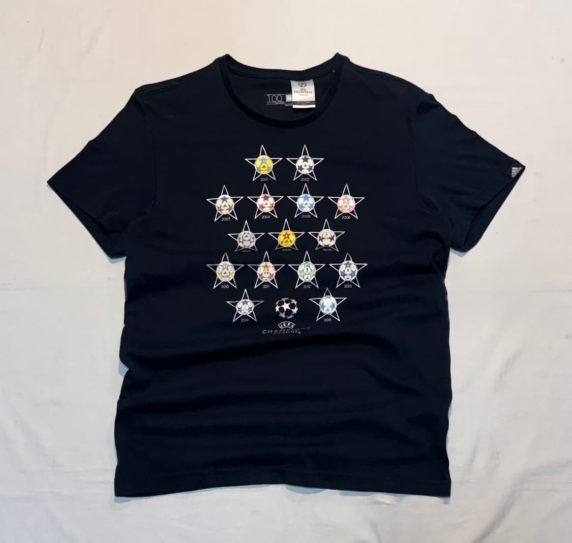 아디다스 챔피언스리그 풋볼 아카이브 티셔츠 블랙 상품이미지1