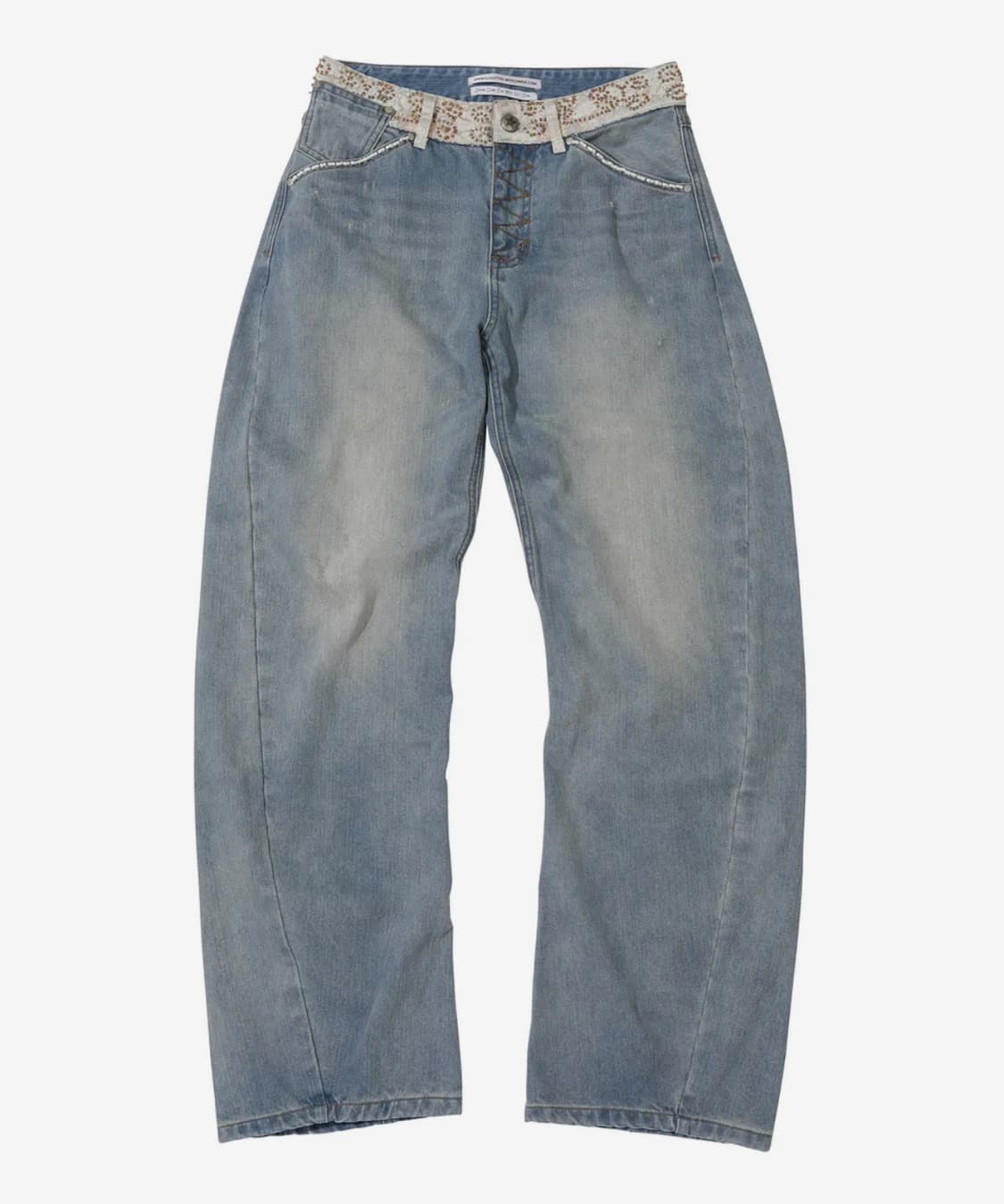 스컬프터 Beaded Waist Denim Pants Mid Blue 상품이미지1