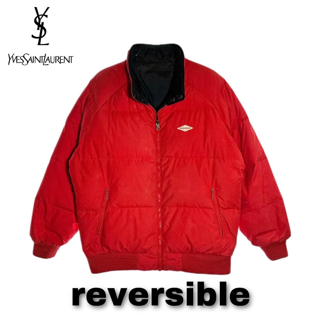 입생로랑 80‘s 로고 패치 덕다운 푸퍼 패딩 상품이미지1