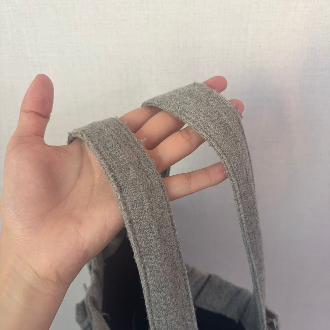꼼데가르송 트리콧 셔링 그레이 토트백 상품이미지5