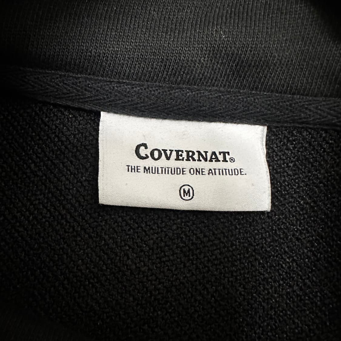 커버낫 반집업 맨투맨 블랙 95(M) 상품이미지5
