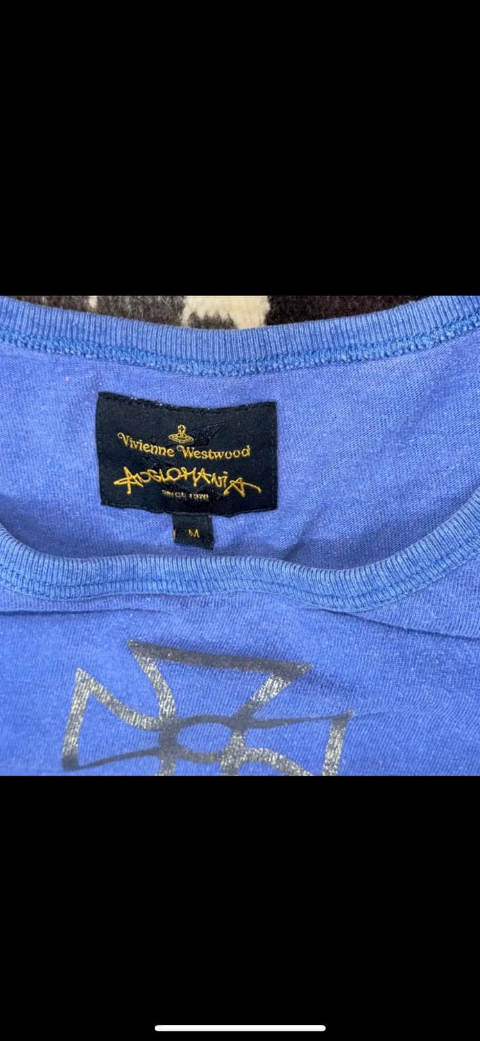 투티/0048 비비안웨스트우드 반팔 티셔츠 빈티지 블루 퍼플 상품이미지4
