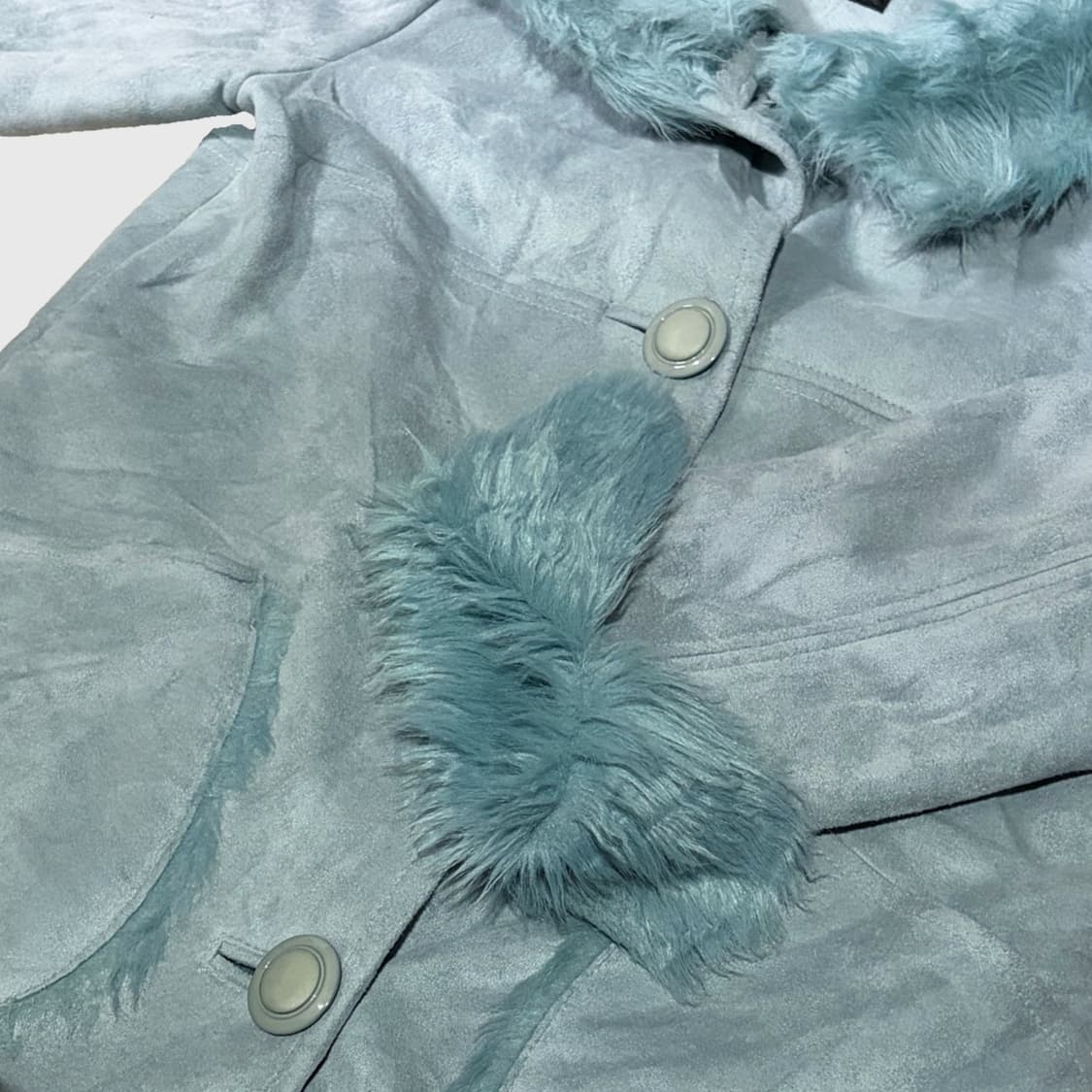 민트 퍼 롱코트 상품이미지5