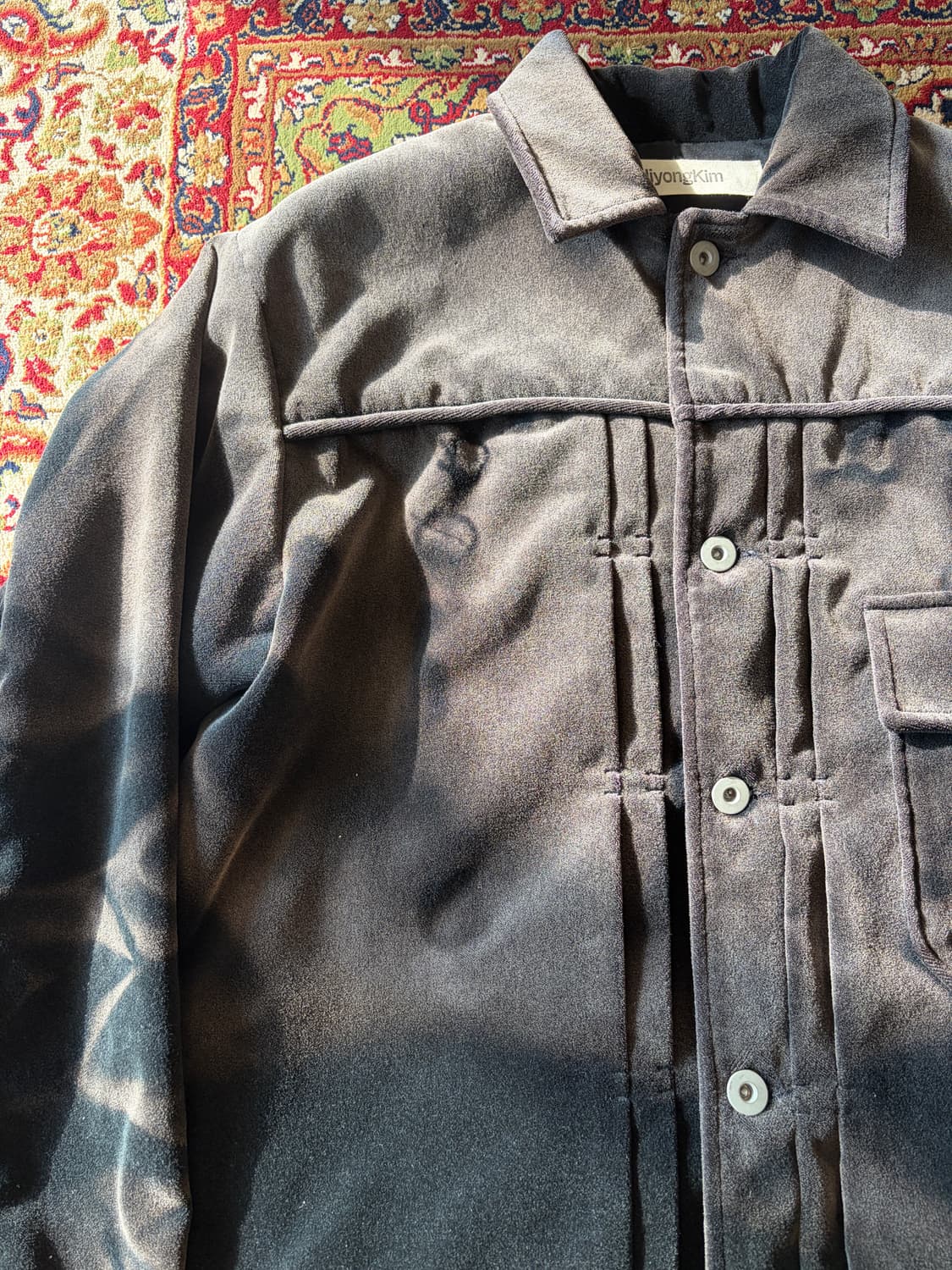 21AW jiyongkim 벨벳 트러커 자켓 상품이미지3