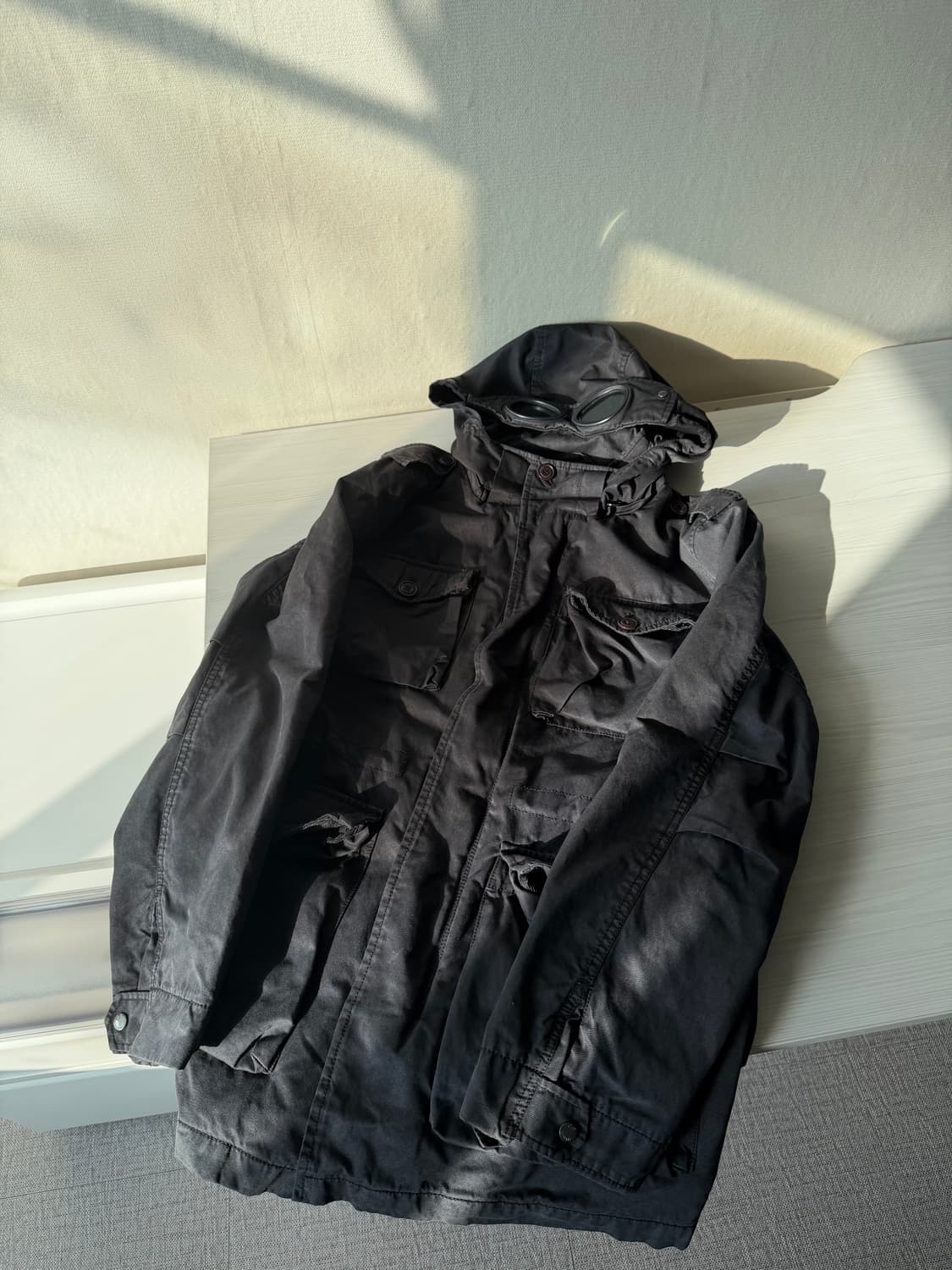 CP컴퍼니 가먼트다잉 워싱 고글 야상 자켓 상품이미지3