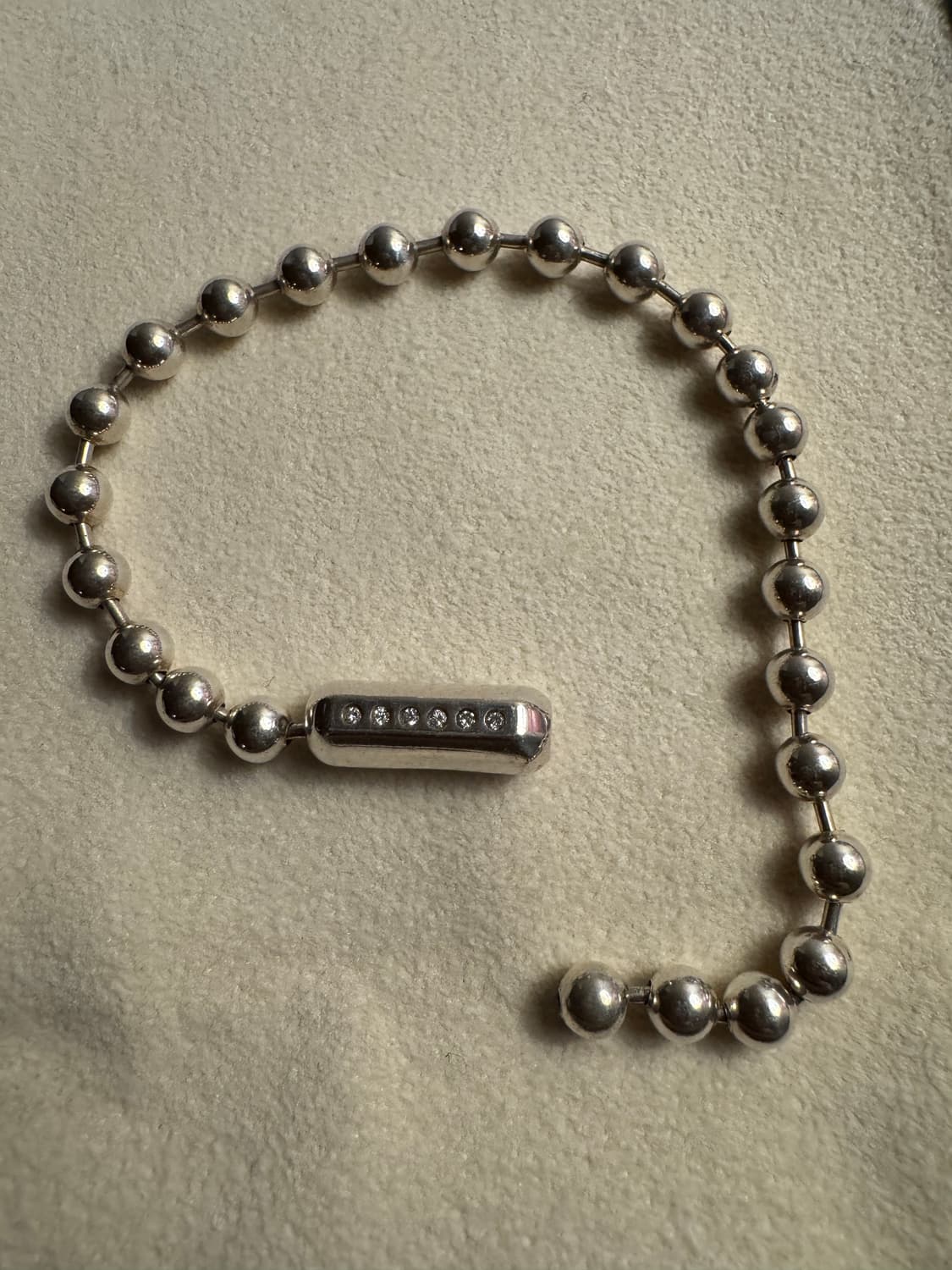 END CUSTOM JEWELLERS 5다이아 실버 볼체인 팔찌 상품이미지4