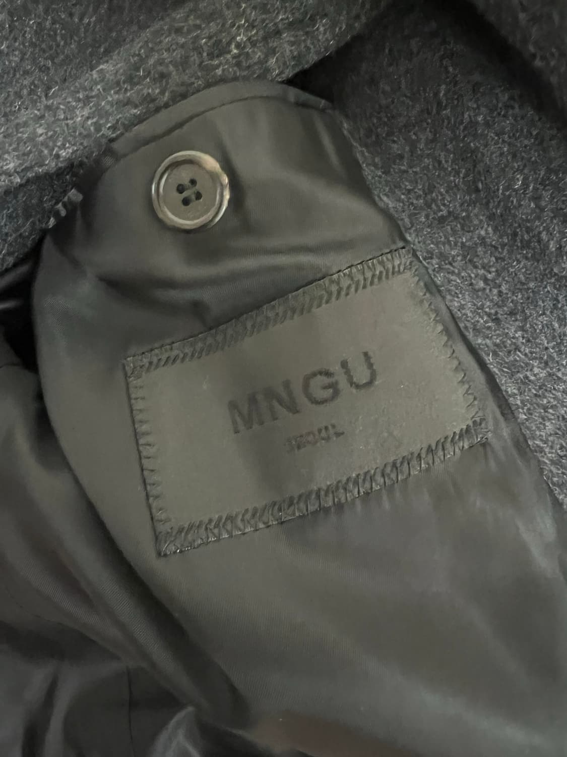 mngu 차콜 오버사이즈 코트 L 상품이미지3