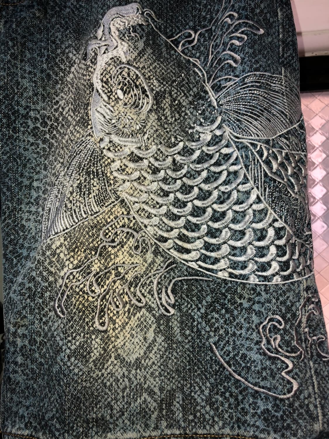 絡繰魂 Python Pattern Half Denim - 32 상품이미지4