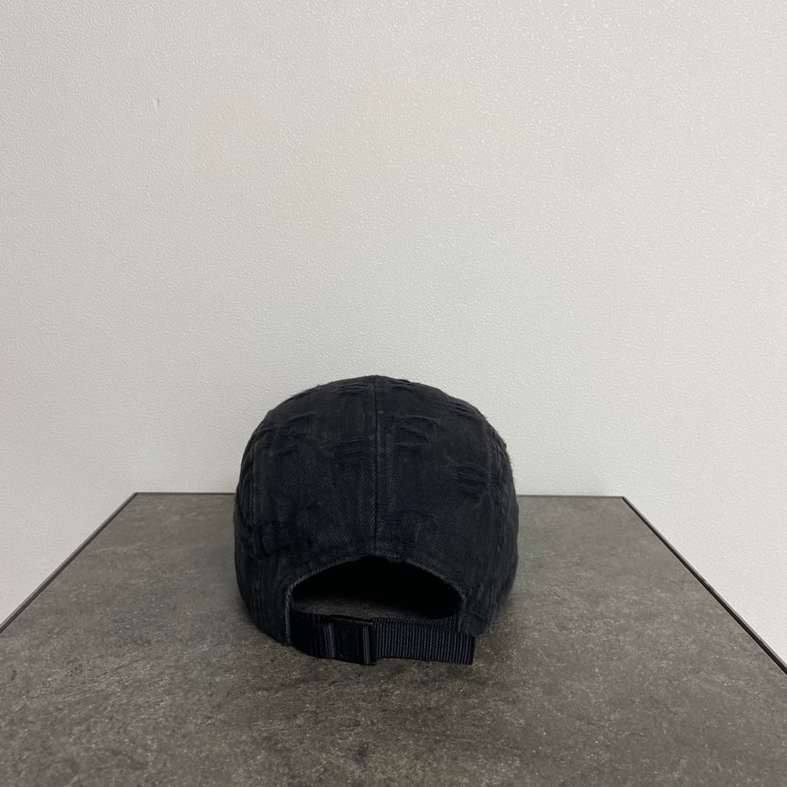 (OS) 슈프림 박스로고 캠프캡 모자 21SS 프레이드 데님 블랙 상품이미지4