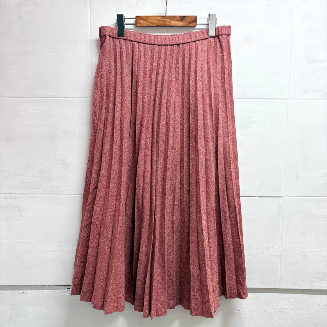 울캐미시어 보카시 플리츠 주름 롱 스커트  상품이미지3