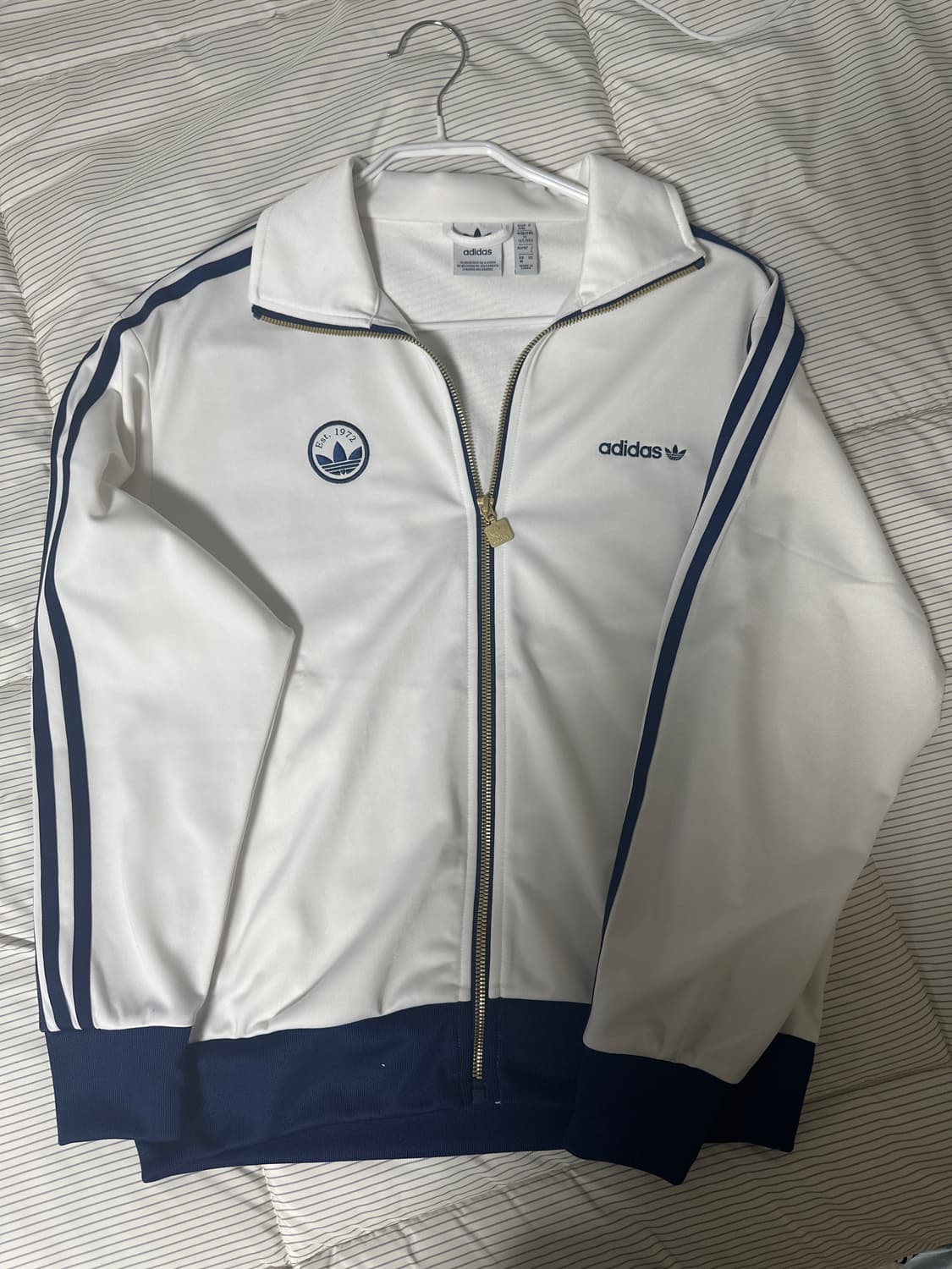 아디다스 파이어버드 배지 트랙탑 클라우드 화이트 M사이즈 상품이미지2