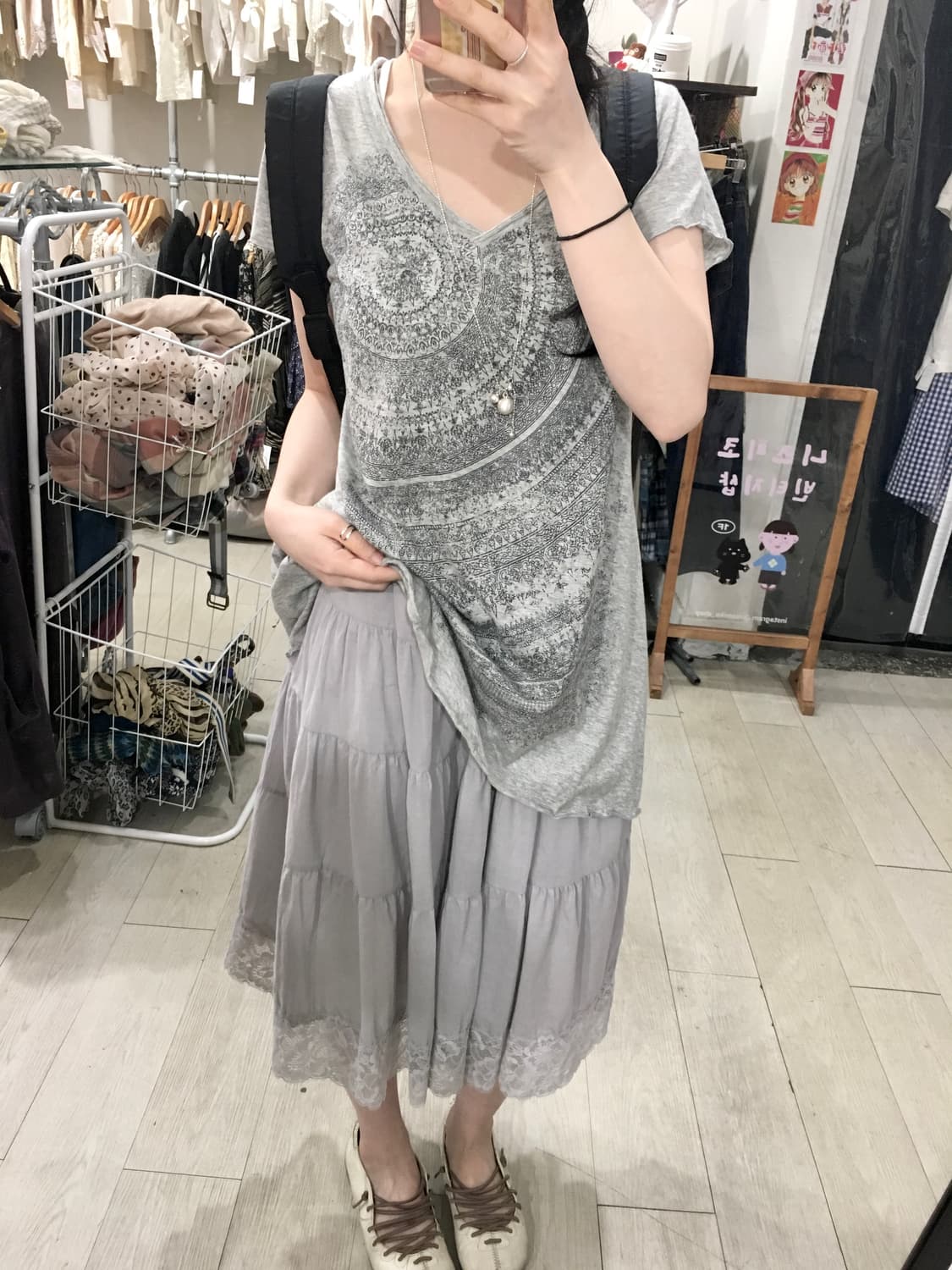 ⭐️단 3일만 할인⭐️mellow skirt (purple grey) 상품이미지7