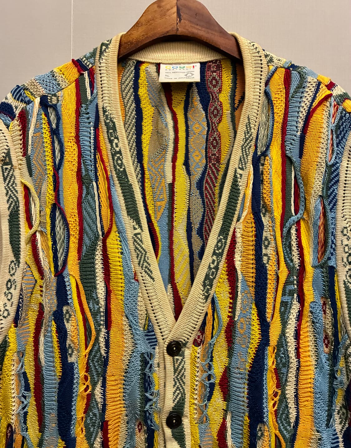 (XL)Coogi 쿠지 3D 에스닉 웨스턴 케이블 니트베스트 조끼 상품이미지3