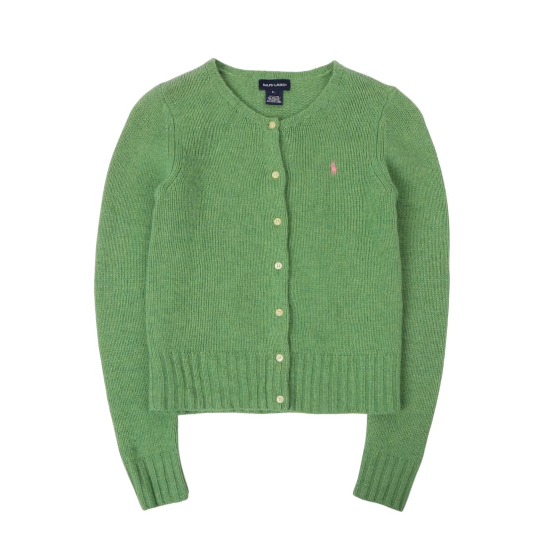 폴로 랄프로렌 우먼스 라이트그린 울 앙고라 가디건 상품이미지1