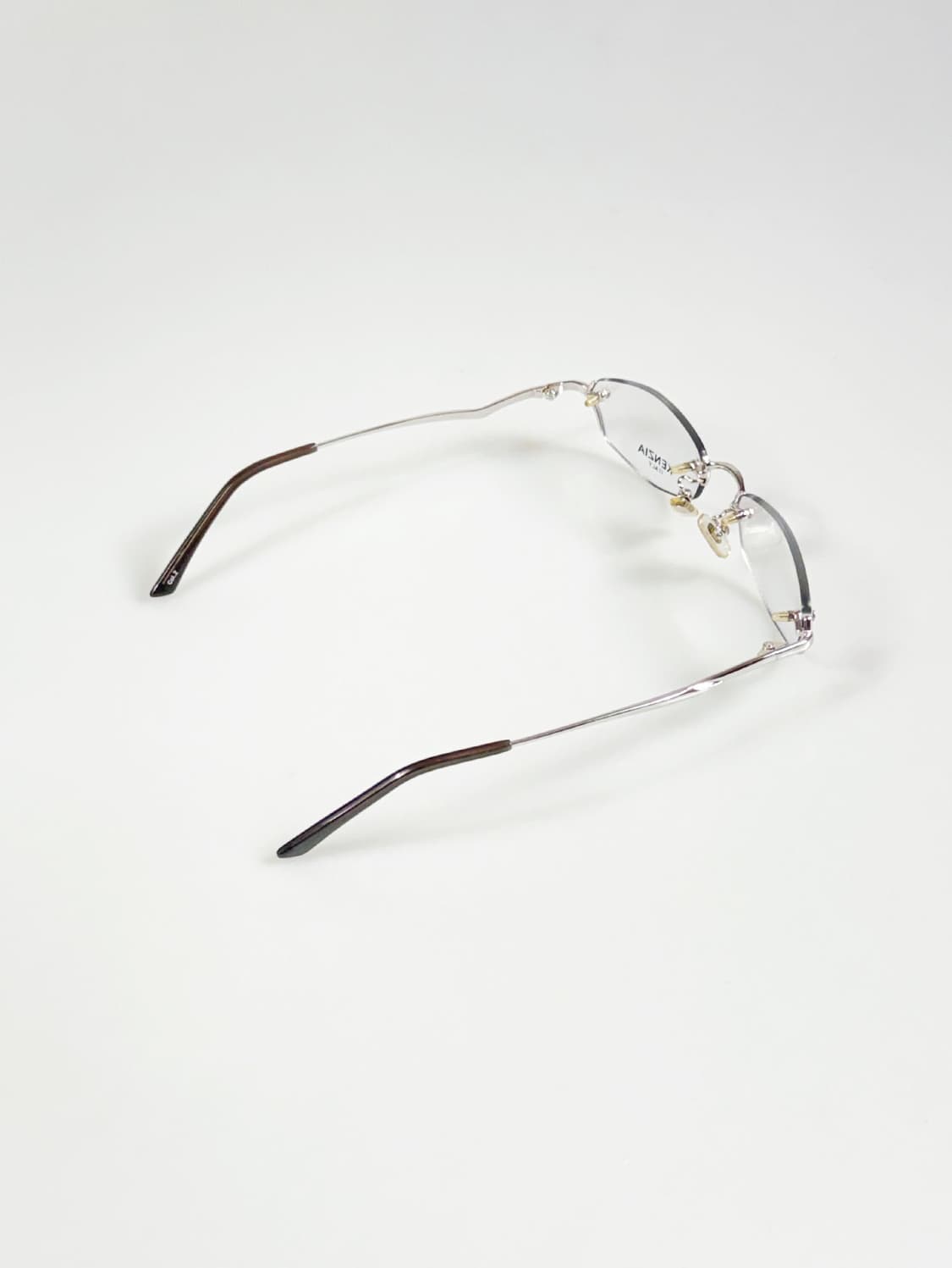 KENZIA 실버 메탈 무테 스퀘어 프레임 빈티지 안경 상품이미지4