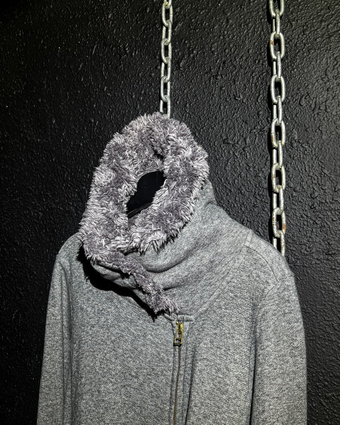 Flare Line Fleece Collar Zip Hoodie Coat 상품이미지4