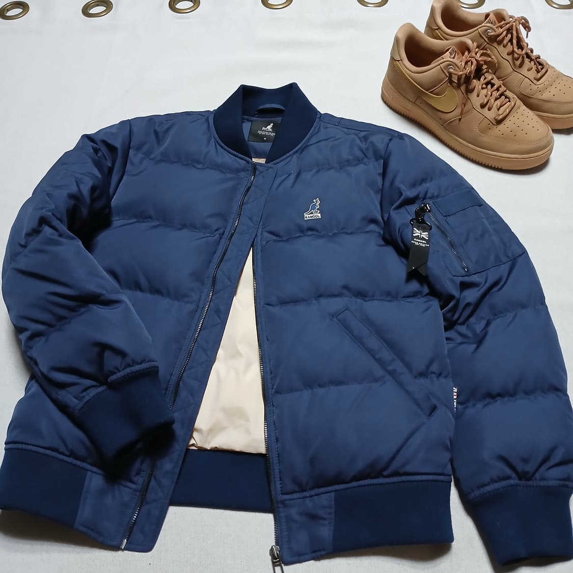 kangol 캉골 봄버 마원 패딩 오리털 덕다운 자켓 상품이미지3