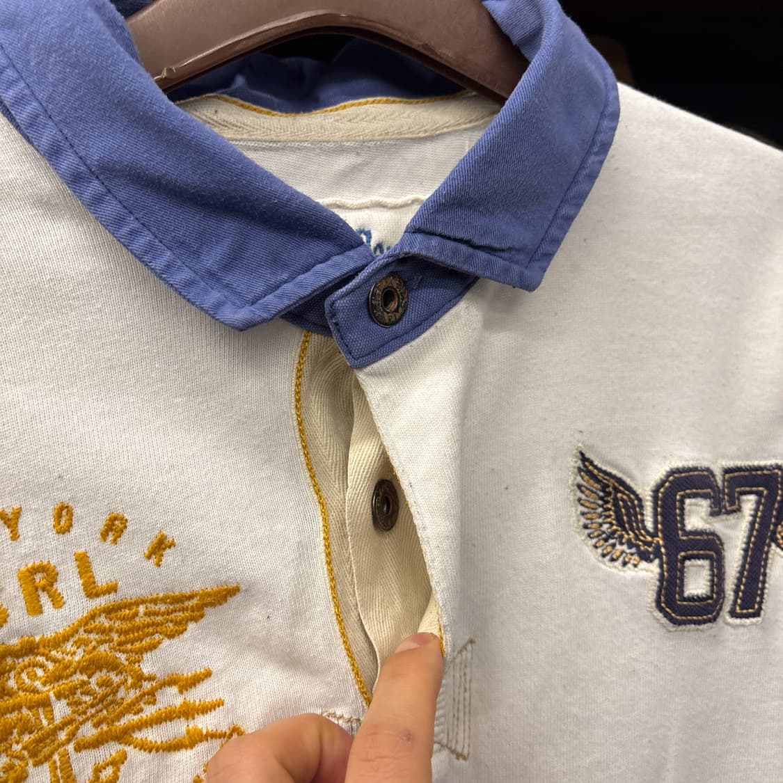 00s 폴로진스 아카이브 USRL 엠브로이드 럭비셔츠 N926 상품이미지7