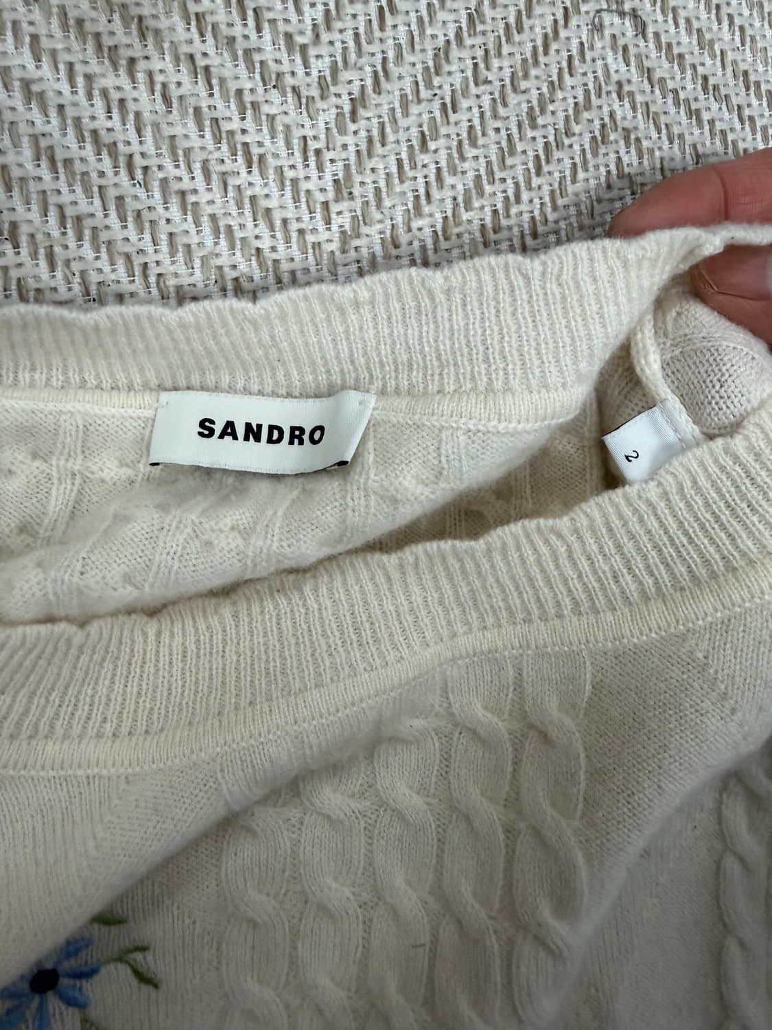 정품) 산드로 신형 플라워 자수 니트 2 상품이미지6