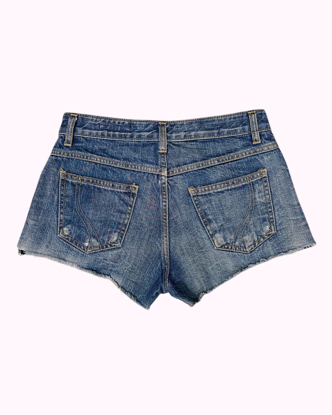 distressed denim hot pants 상품이미지4