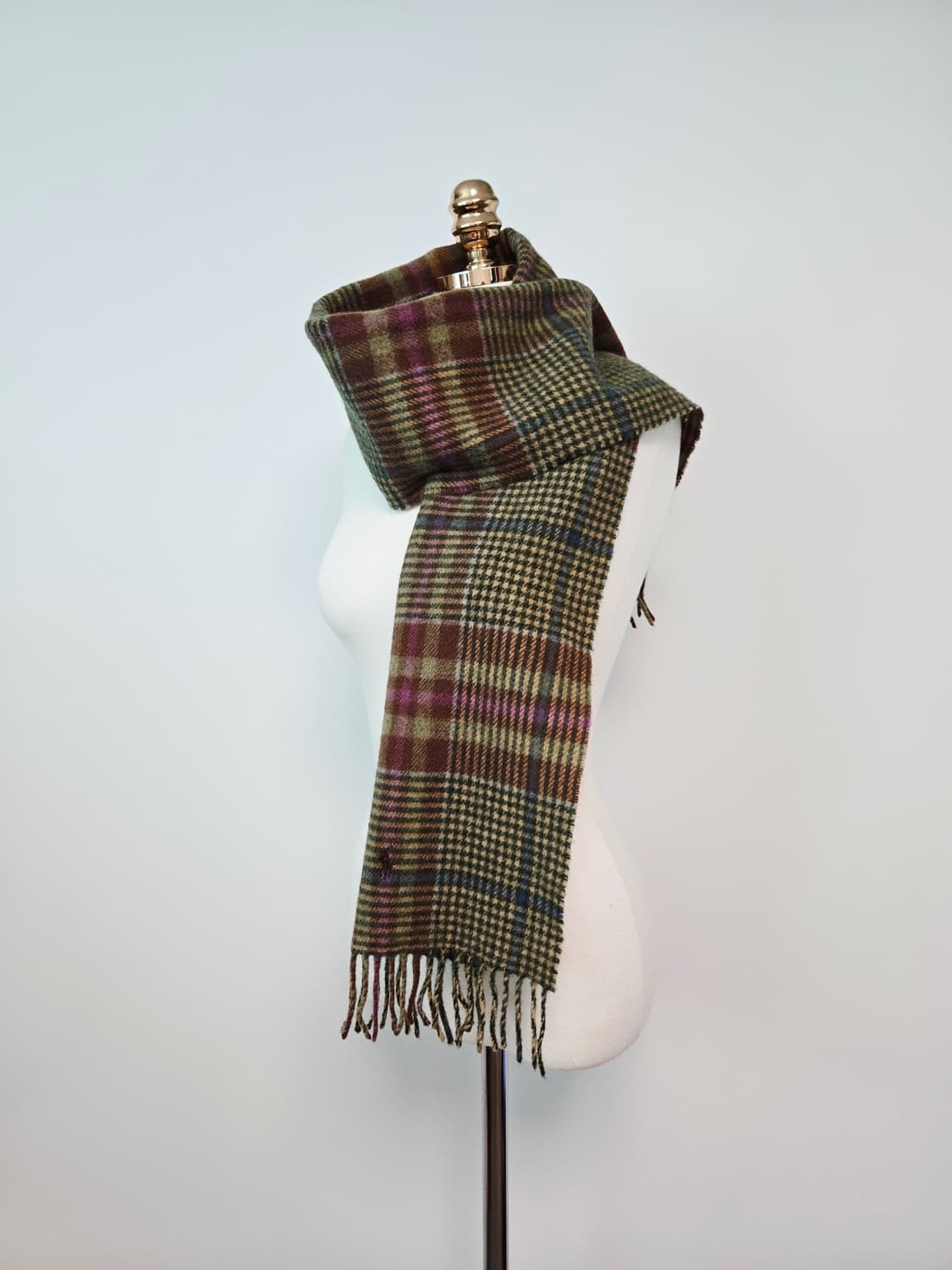 폴로 랄프로렌 카키 체크 램스울 머플러 목도리 상품이미지2