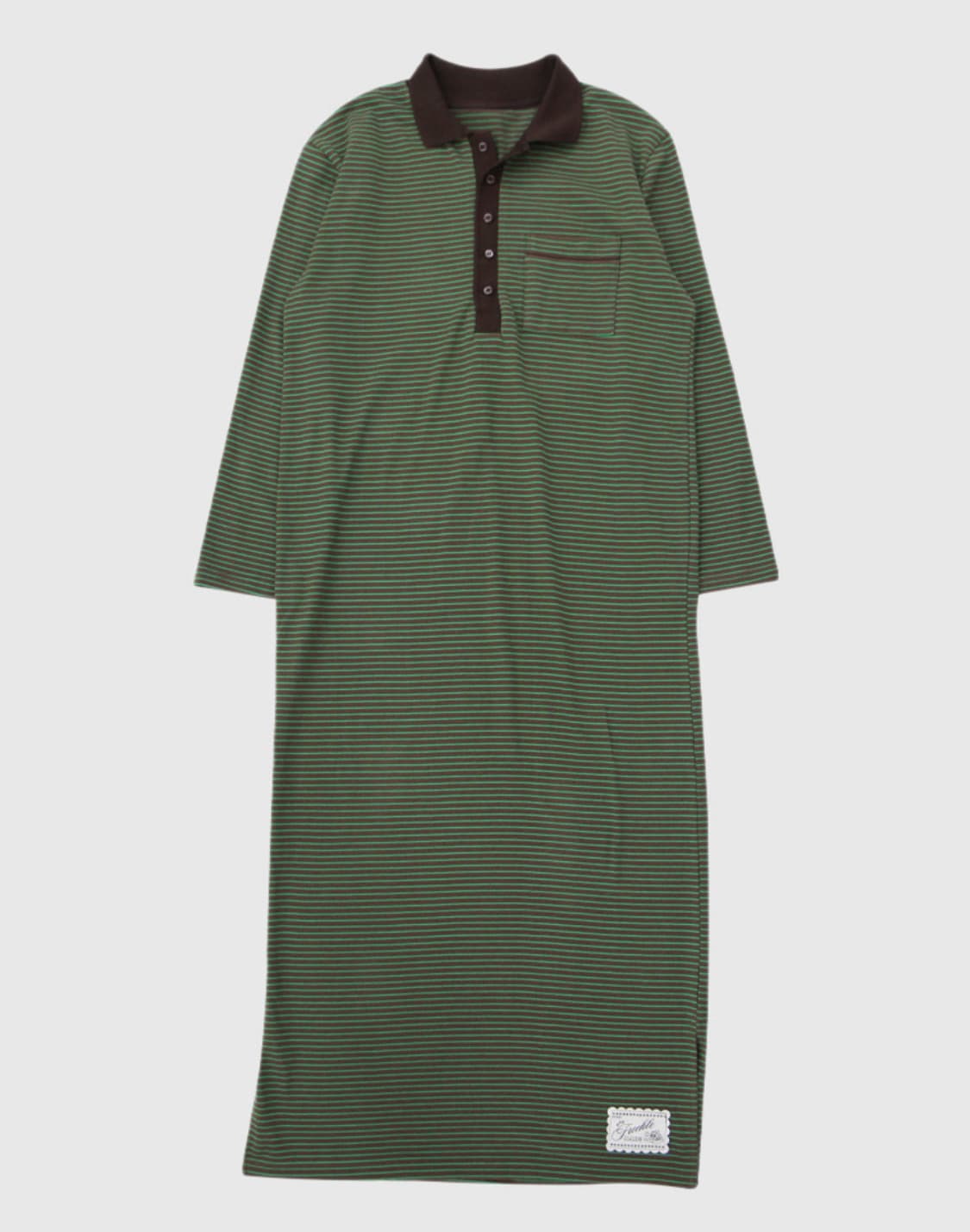 [exclusive] collar stripe long dress 상품이미지5