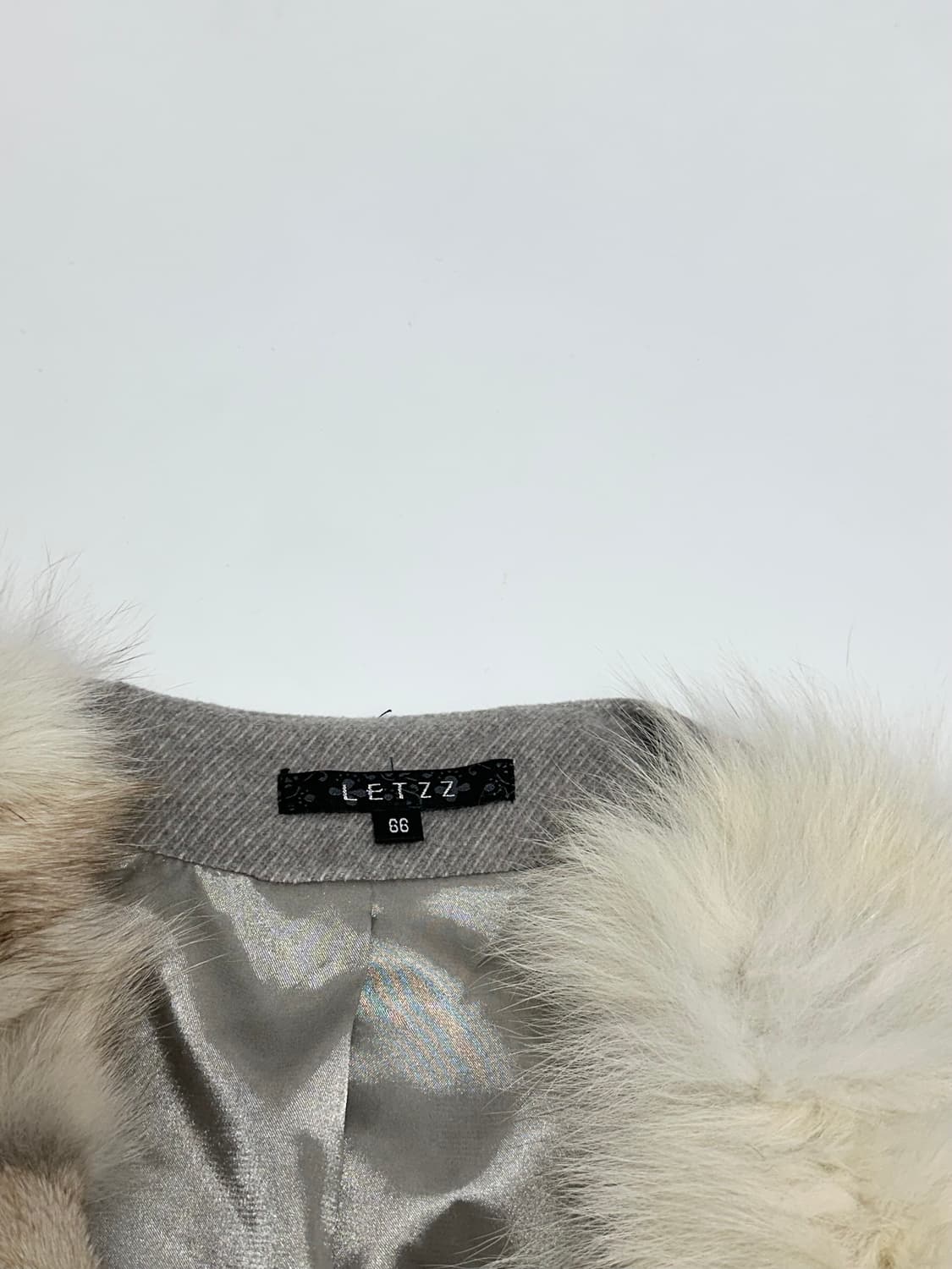Letzz 폭스 퍼 조끼 빈티지 상품이미지6