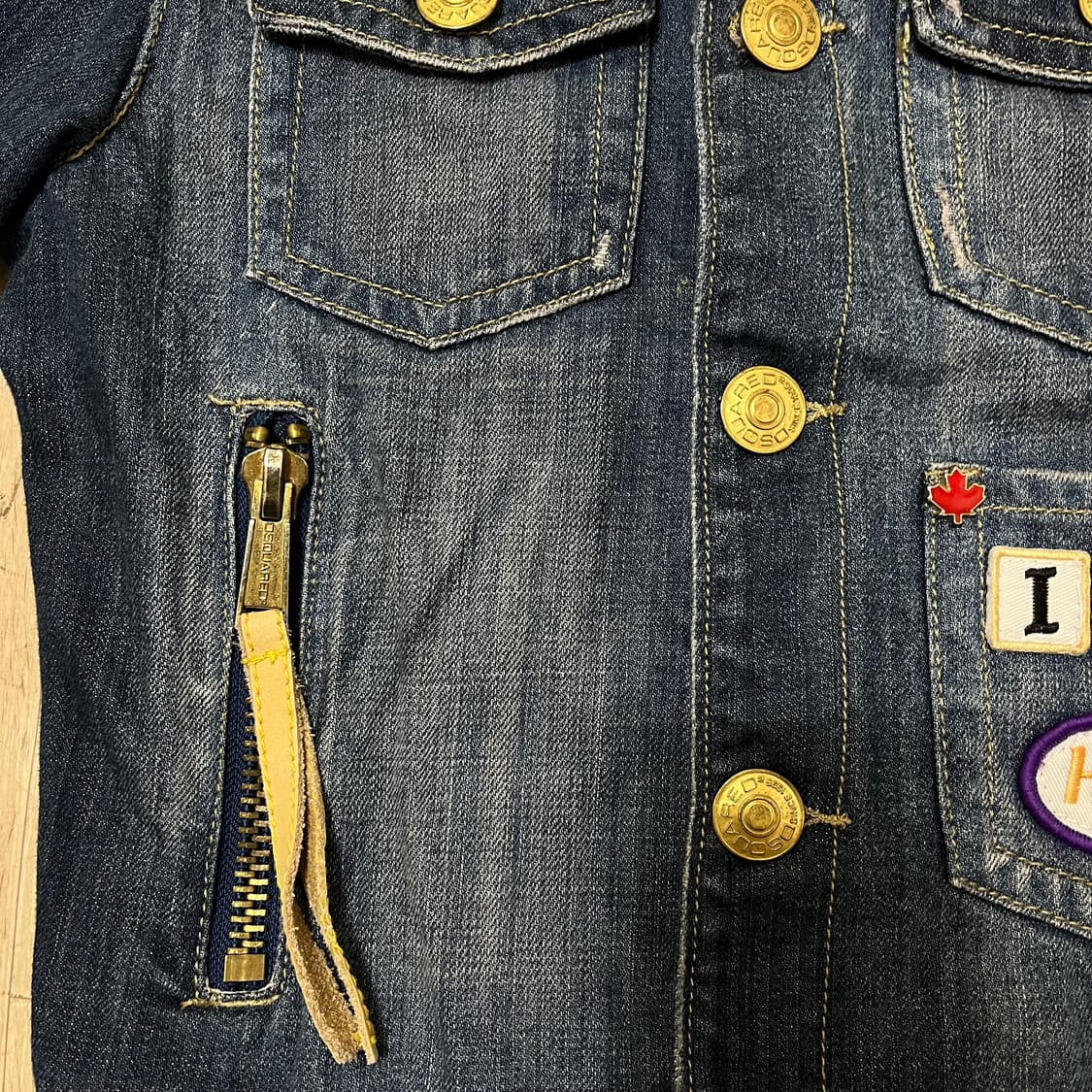 디스퀘어드2 Dsquared2 여성 멀티 패치 데님 청자켓 40사이즈 상품이미지6