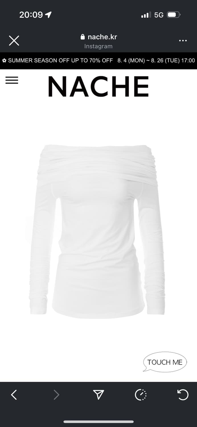 (새상품 택O) 나체 DRAPING LONG SLEEVE IVORY 상품이미지1