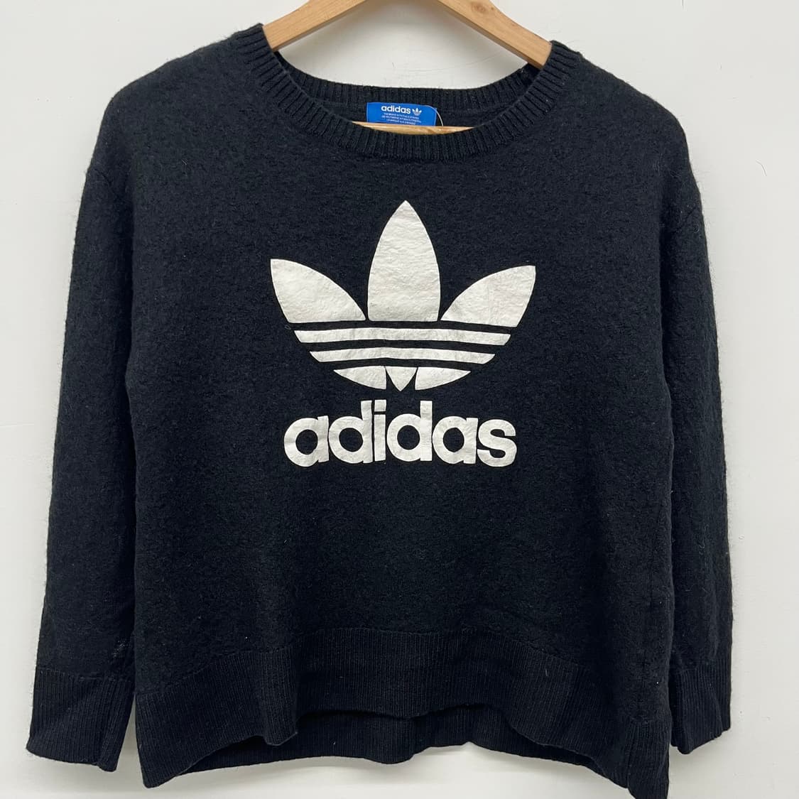 아디다스 블랙 트레포일 니트 여L 상품이미지2