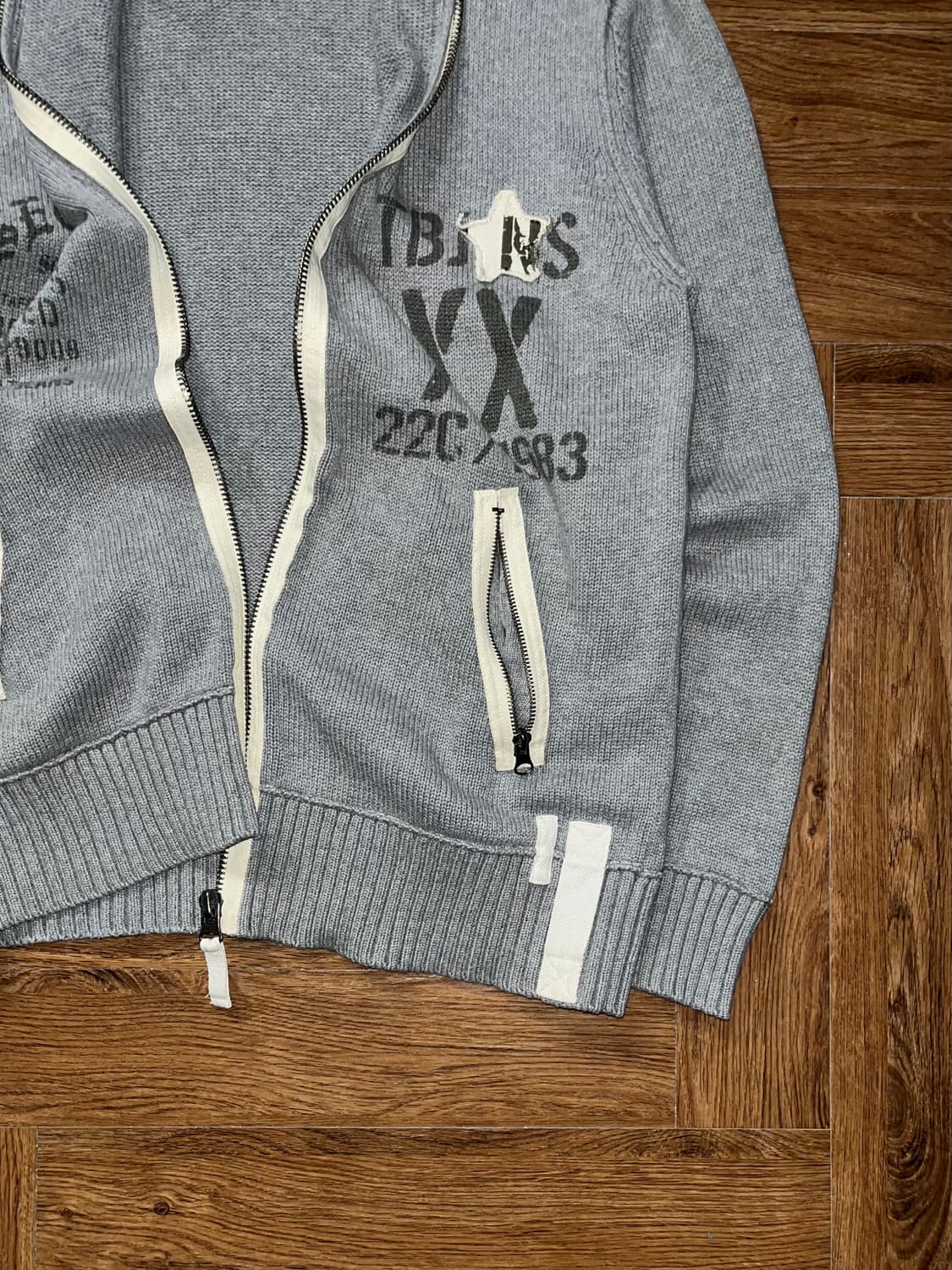 빈티지 y2k 디테일 니트 집업 상품이미지6