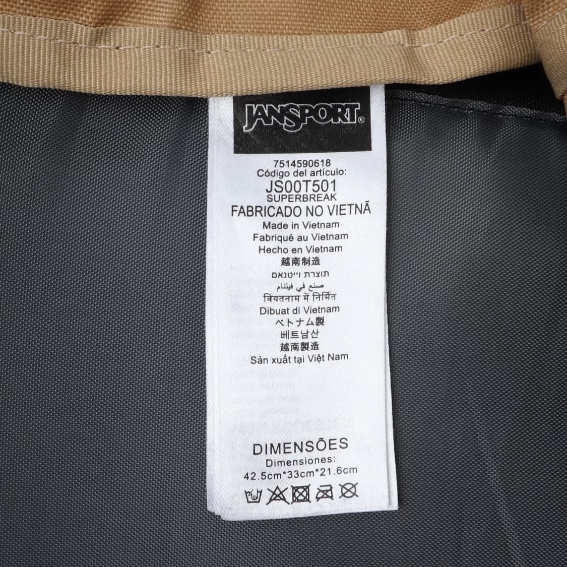 잔스포츠 베이지 캔버스 백팩 상품이미지9