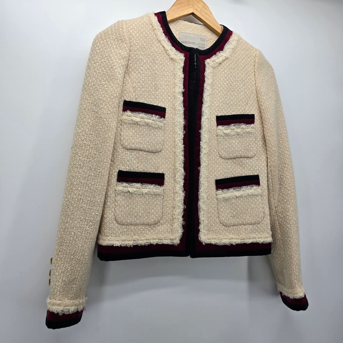 HERITAGELUX PARIS 트위드 자켓 아이보리 [D40398] 상품이미지2