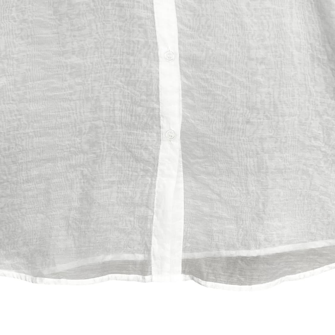 Slit Detail White See Through Shirt 상품이미지5