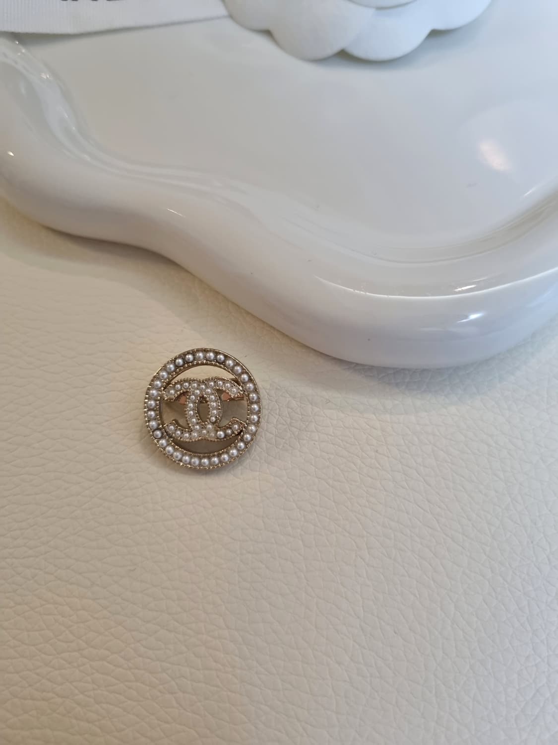 샤넬 진주링 진주CC 금장 미니 브로치 업사이클링 상품이미지4