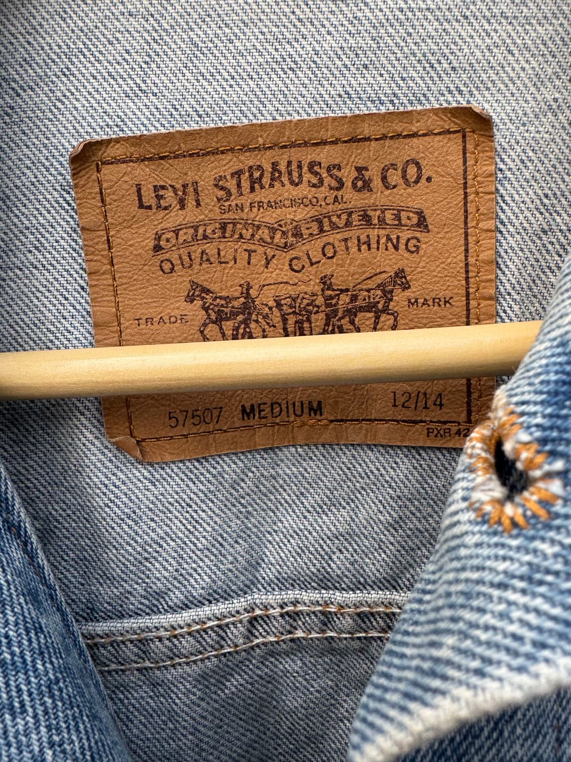 90s 리바이스 빈티지 3rd 워싱 데님 트러커 자켓 m 상품이미지6