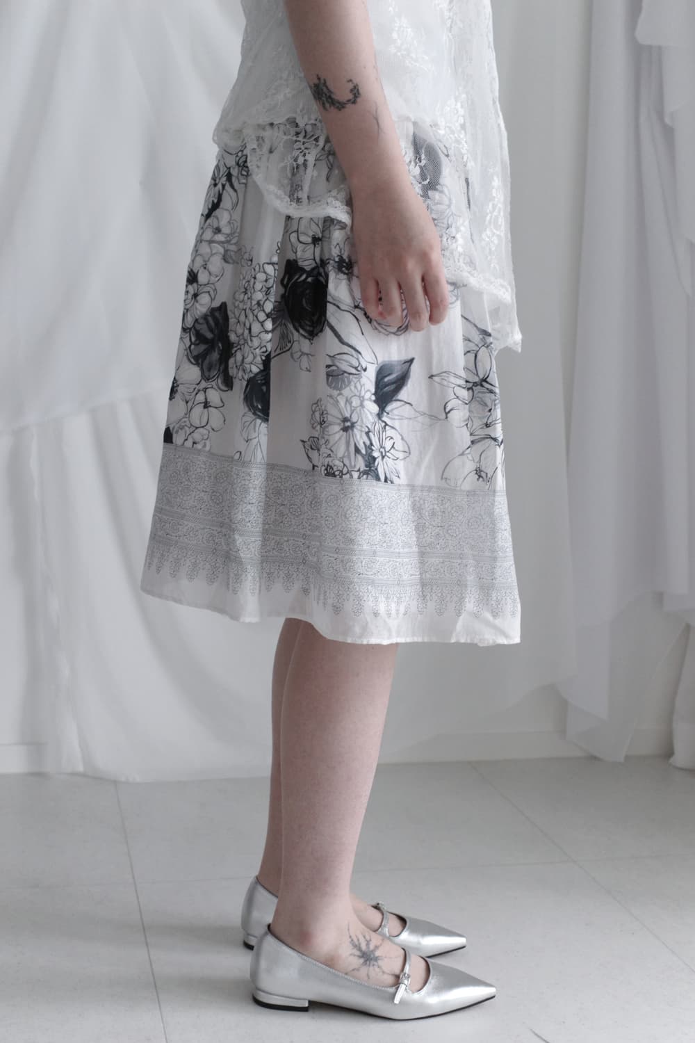 flower flared skirt 상품이미지8